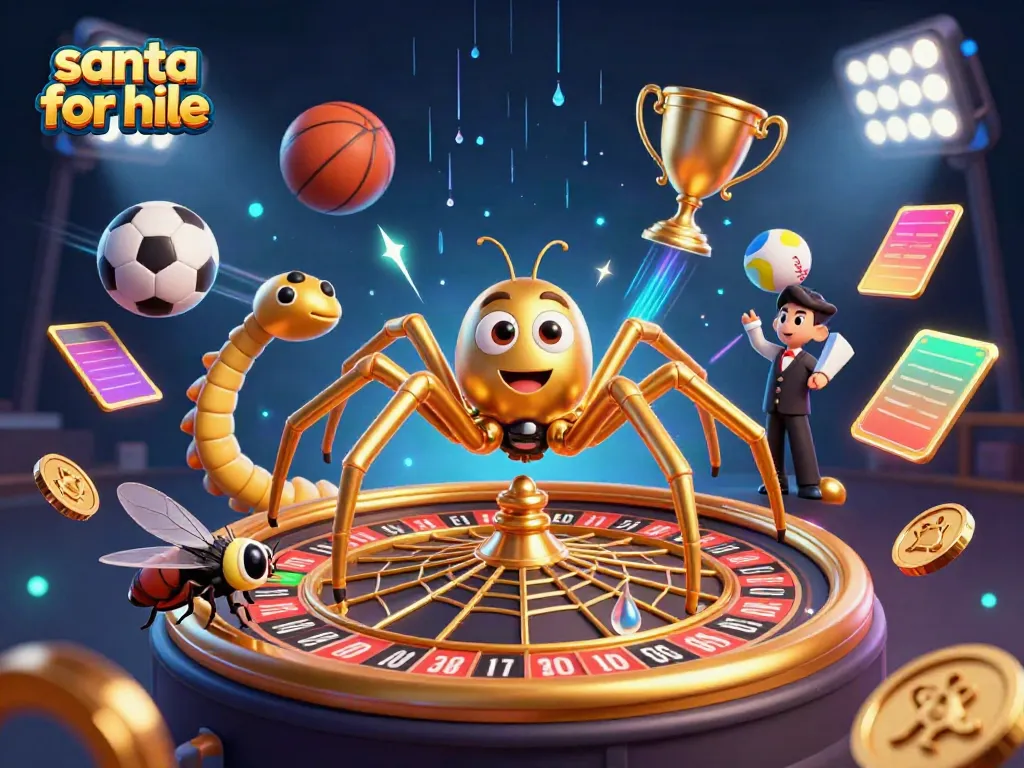 Engage with a thrilling scene featuring a dynamic Santa for hire concept simulating a casino atmosphere.